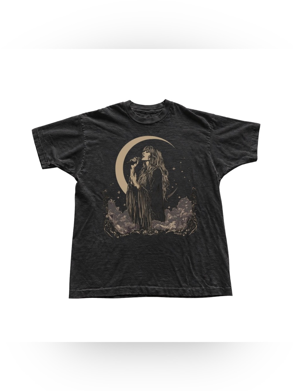 Black Graphic Moon Singer Tee
